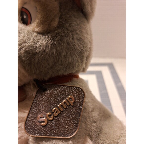 Disney Lady and the Tramp Scamp Metal Tag Puppy Dog Plush Stuffed Animal - Picture 6 of 7